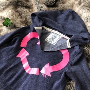 VS Pink bring back the love 3/4 sleeve hoodie